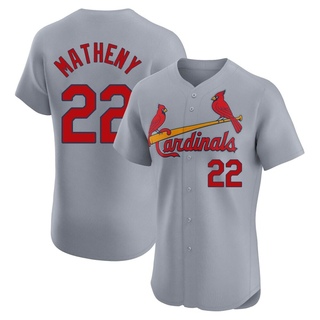 Elite Mike Matheny Men's St. Louis Cardinals Road Jersey - Gray