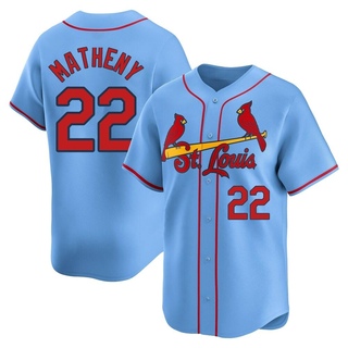Limited Mike Matheny Men's St. Louis Cardinals Alternate Jersey - Light Blue