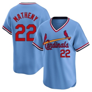 Limited Mike Matheny Youth St. Louis Cardinals Cooperstown Collection Jersey - Light Blue